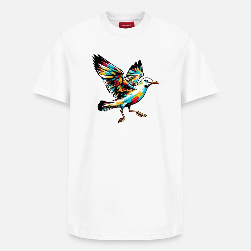 Mouette - T-shirt unisexe décontracté en coton Supima – de SPREAD - blanc