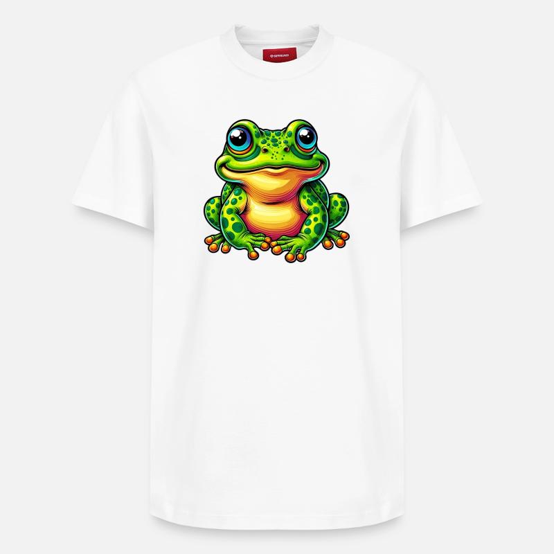 Grenouille - T-shirt unisexe décontracté en coton Supima – de SPREAD - blanc