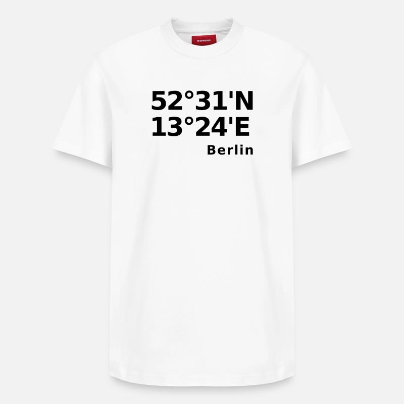 Berlin - Relaxed Unisex Supima Cotton T-Shirt – von SPREAD - Weiß