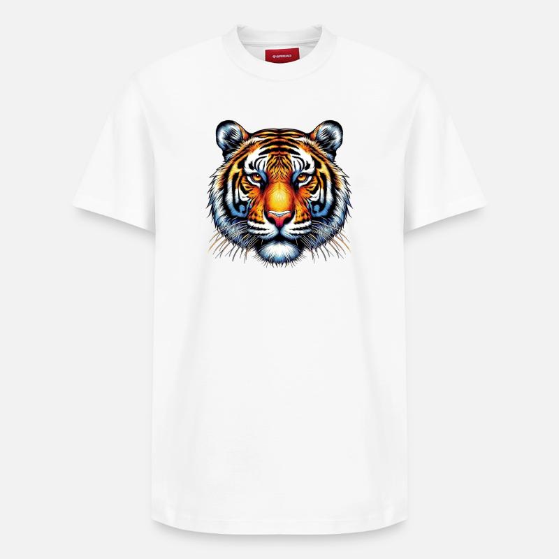 Tigre - T-shirt unisexe décontracté en coton Supima – de SPREAD - blanc