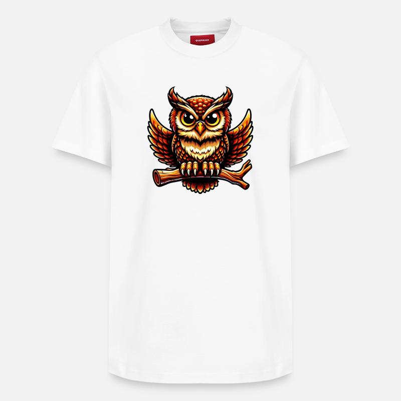 Hibou - T-shirt unisexe décontracté en coton Supima – de SPREAD - blanc