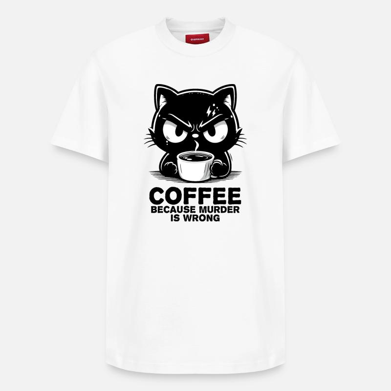 Le meurtre est mal - T-shirt unisexe décontracté en coton Supima – de SPREAD - blanc