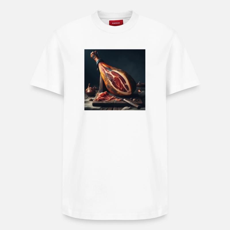Serrano-Schinkenkeule - Relaxed Unisex Supima Cotton T-Shirt – von SPREAD - Weiß