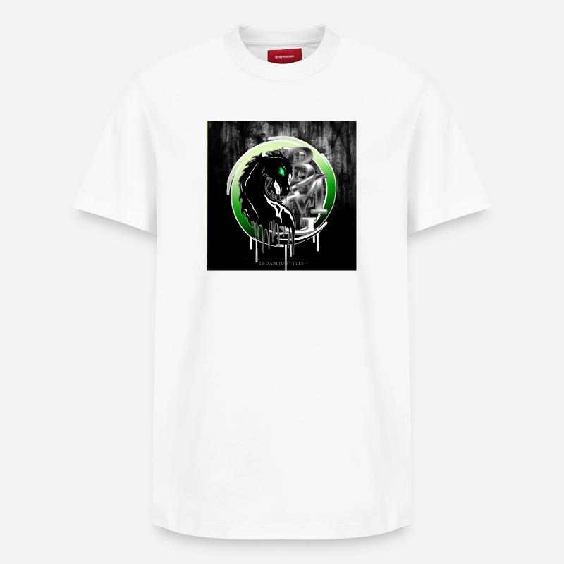 BMG -carré - T-shirt unisexe décontracté en coton Supima – de SPREAD - blanc