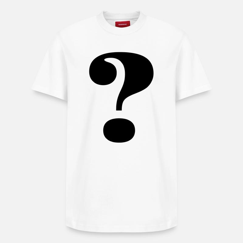 Großes Fragezeichen - Relaxed Unisex Supima Cotton T-Shirt – von SPREAD - Weiß