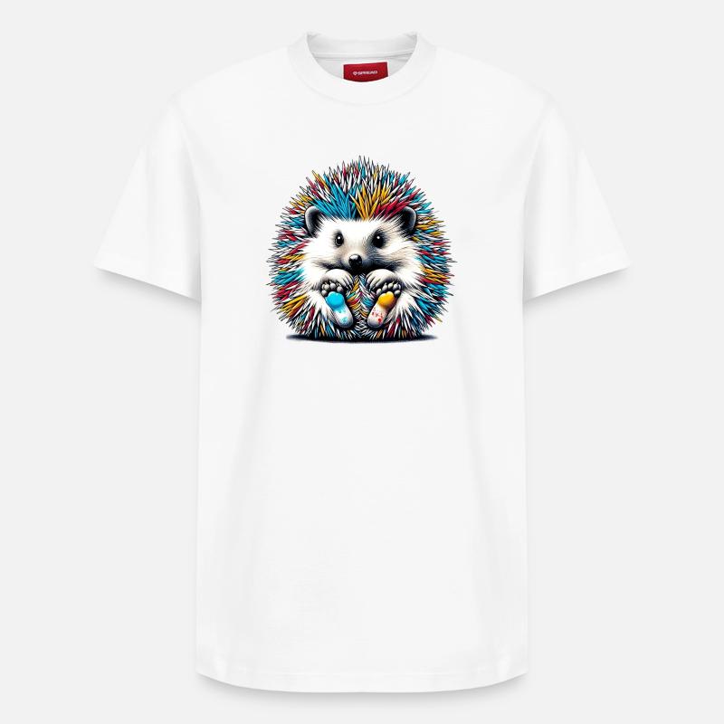 Hérisson - T-shirt unisexe décontracté en coton Supima – de SPREAD - blanc