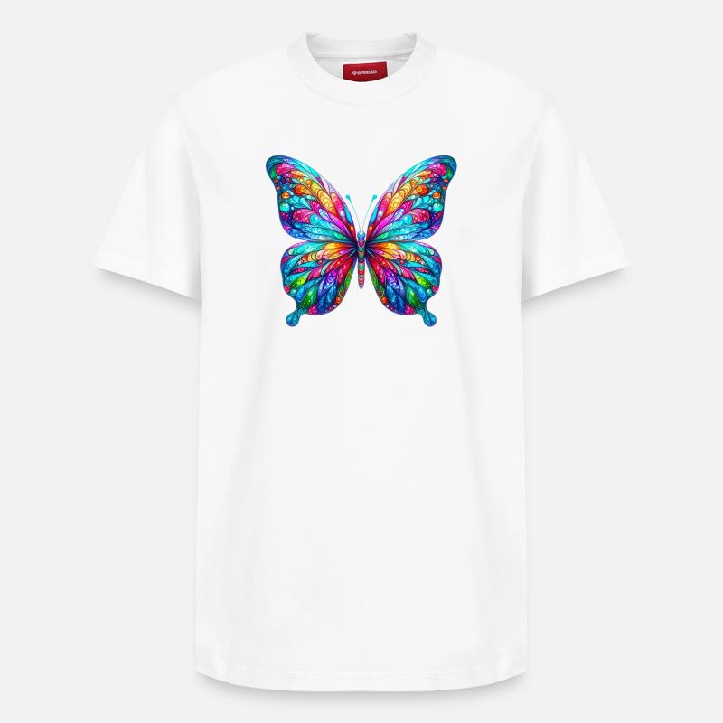 Papillon - T-shirt unisexe décontracté en coton Supima – de SPREAD - blanc