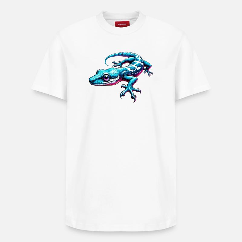 Gecko - T-shirt unisexe décontracté en coton Supima – de SPREAD - blanc
