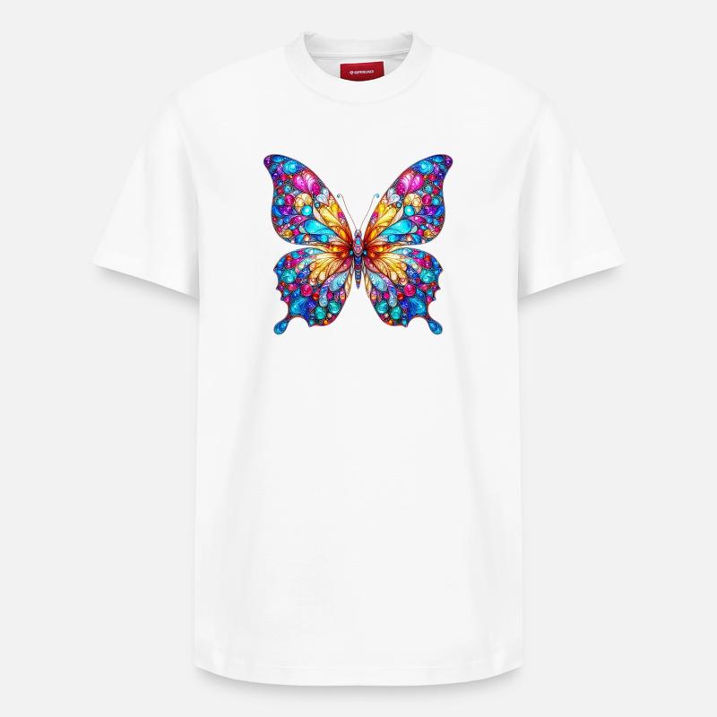 Papillon - T-shirt unisexe décontracté en coton Supima – de SPREAD - blanc
