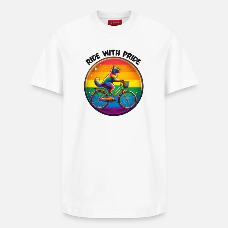 Fahren Sie mit Stolz - Relaxed Unisex Supima Cotton T-Shirt – von SPREAD - Weiß