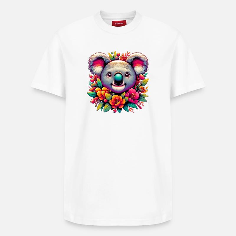 Koala - T-shirt unisexe décontracté en coton Supima – de SPREAD - blanc