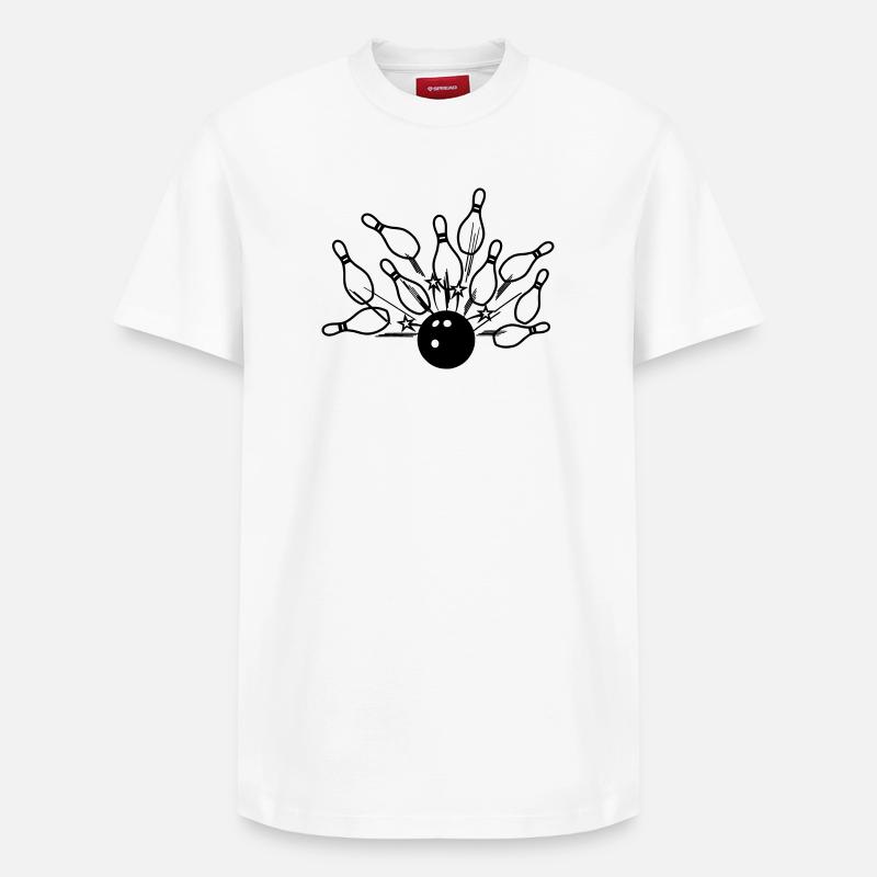 Bowling-Schlag - Relaxed Unisex Supima Cotton T-Shirt – von SPREAD - Weiß