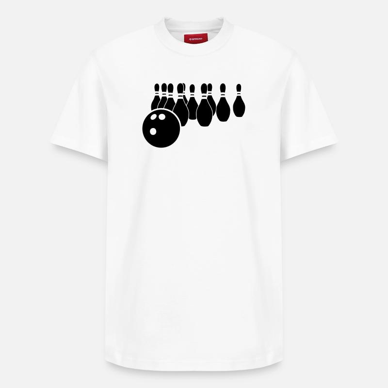 Logo de bowling - T-shirt unisexe décontracté en coton Supima – de SPREAD - blanc