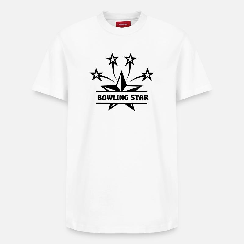 Bowling star - Relaxed Unisex Supima Cotton T-Shirt – by SPREAD - white
