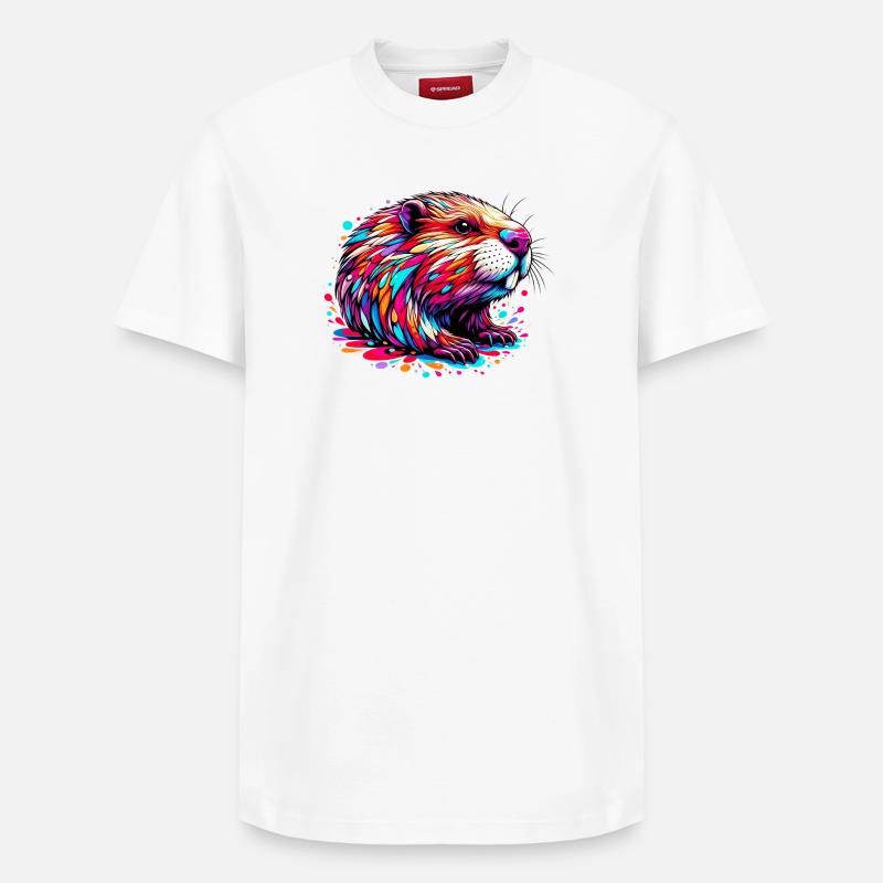 Bieber - Relaxed Unisex Supima Cotton T-Shirt – von SPREAD - Weiß