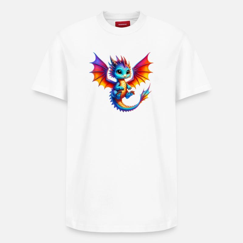 Dragon - T-shirt unisexe décontracté en coton Supima – de SPREAD - blanc