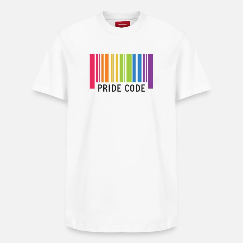LGBT Pride Monat - Pride Code - Relaxed Unisex Supima Cotton T-Shirt – von SPREAD - Weiß