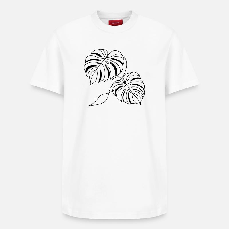 Monstera - Relaxed Unisex Supima Cotton T-Shirt – von SPREAD - Weiß