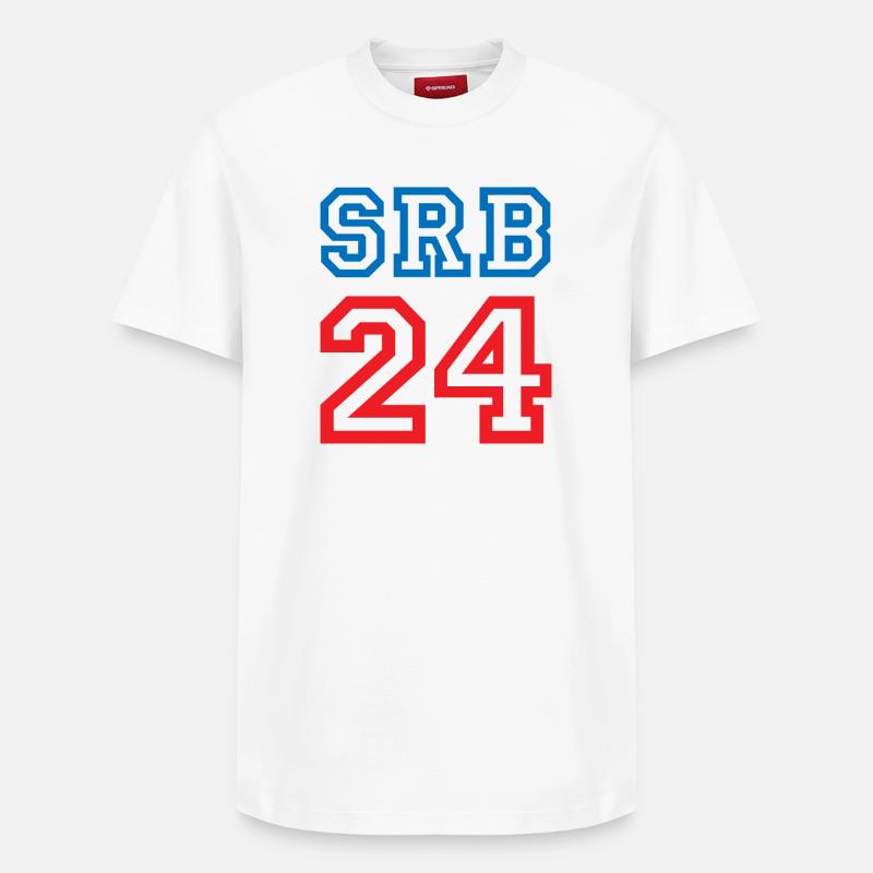 Serbie Serbien - T-shirt unisexe décontracté en coton Supima – de SPREAD - blanc