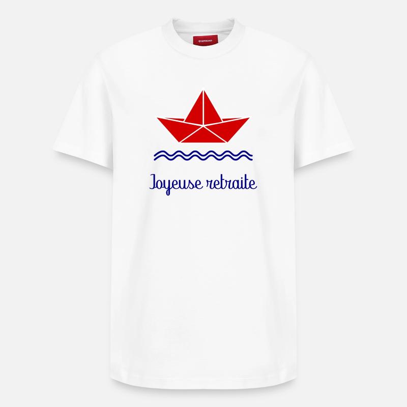 JOYEUSE RETRAITE - T-shirt unisexe décontracté en coton Supima – de SPREAD - blanc