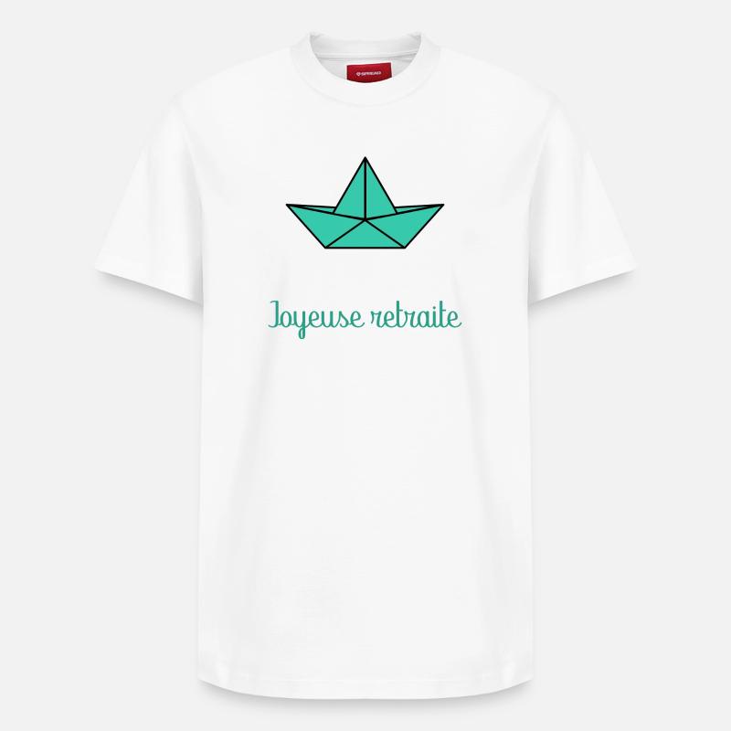 RETRAITE. RETRAITEE - T-shirt unisexe décontracté en coton Supima – de SPREAD - blanc