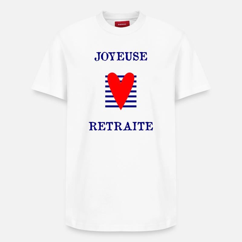 JOYEUSE RETRAITE - T-shirt unisexe décontracté en coton Supima – de SPREAD - blanc
