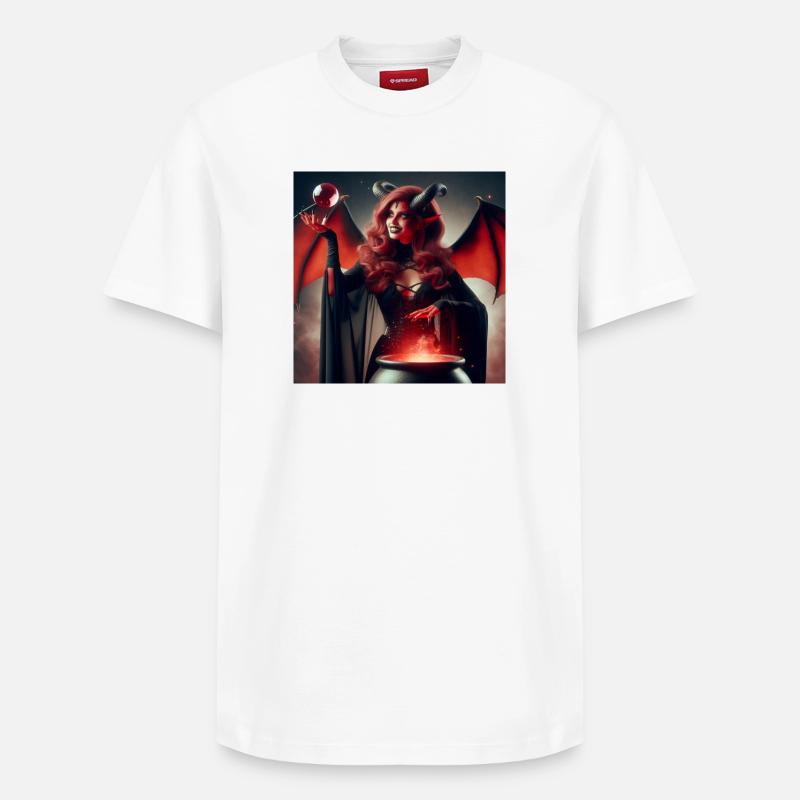 Diablesse - T-shirt unisexe décontracté en coton Supima – de SPREAD - blanc