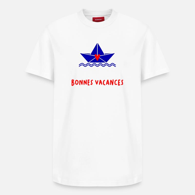 MAÎTRESSE. MERCI. MERCI MAÎTRESSE - T-shirt unisexe décontracté en coton Supima – de SPREAD - blanc