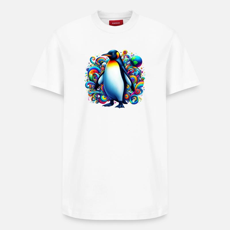 Pinguin - Relaxed Unisex Supima Cotton T-Shirt – von SPREAD - Weiß