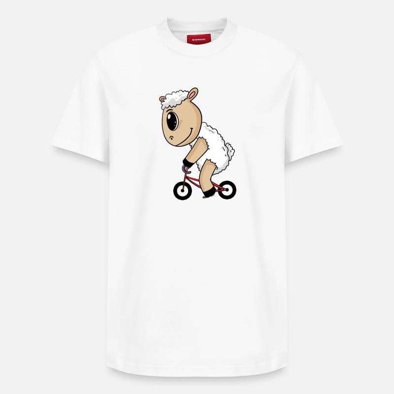 Vélo de mouton - T-shirt unisexe décontracté en coton Supima – de SPREAD - blanc