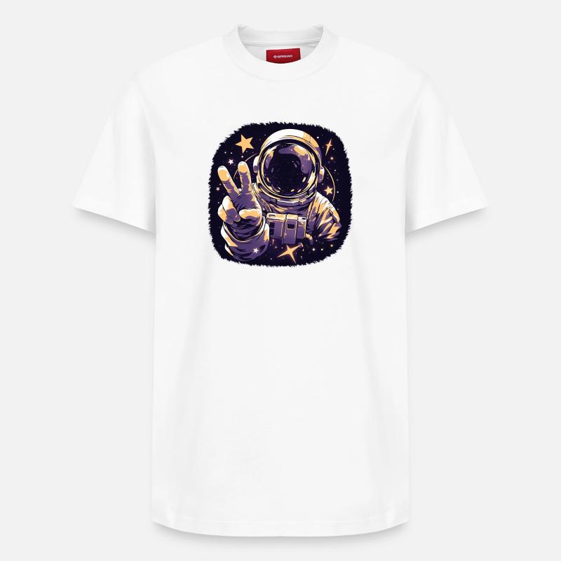 Astronaute cool - T-shirt unisexe décontracté en coton Supima – de SPREAD - blanc