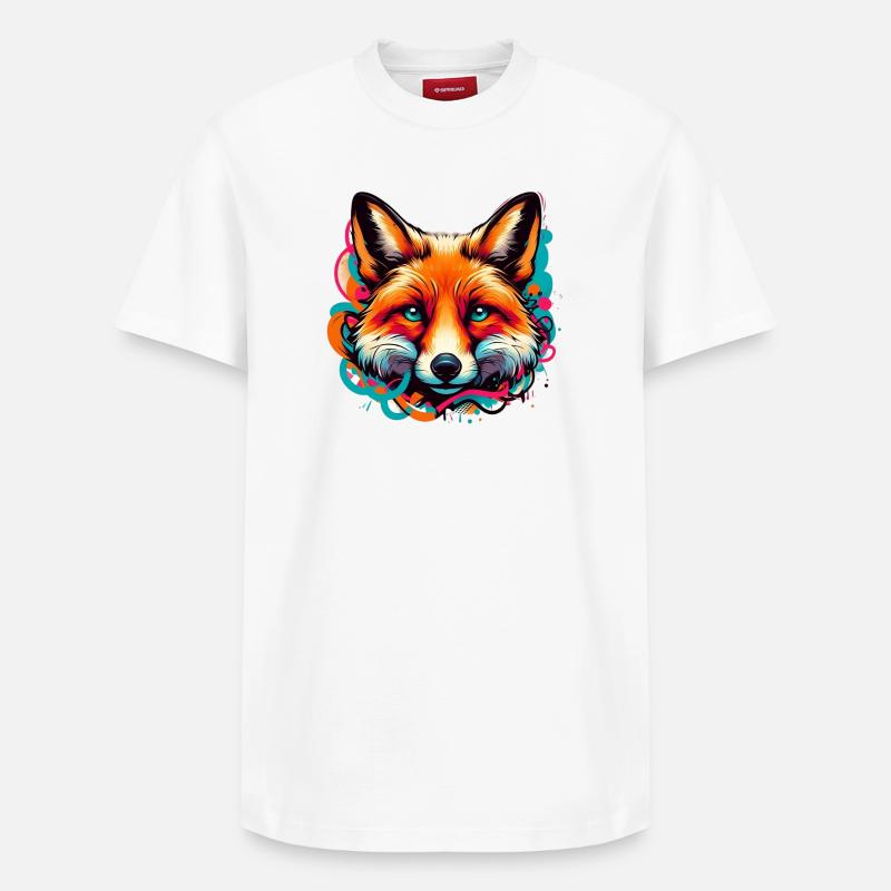 Fuchs - Relaxed Unisex Supima Cotton T-Shirt – von SPREAD - Weiß