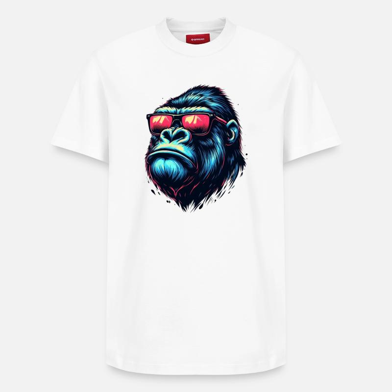 Gorilla - Relaxed Unisex Supima Cotton T-Shirt – von SPREAD - Weiß