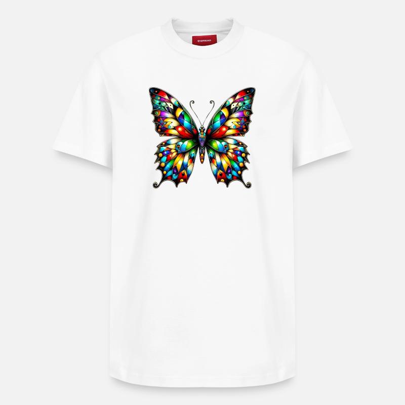 Papillon - T-shirt unisexe décontracté en coton Supima – de SPREAD - blanc