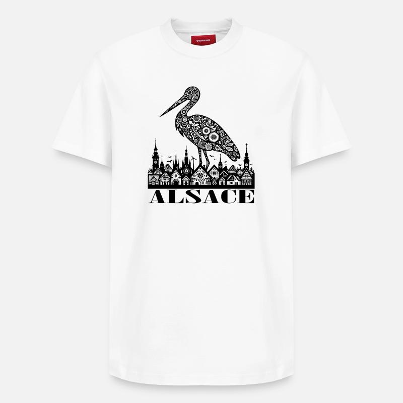 ALSACE - T-shirt unisexe décontracté en coton Supima – de SPREAD - blanc