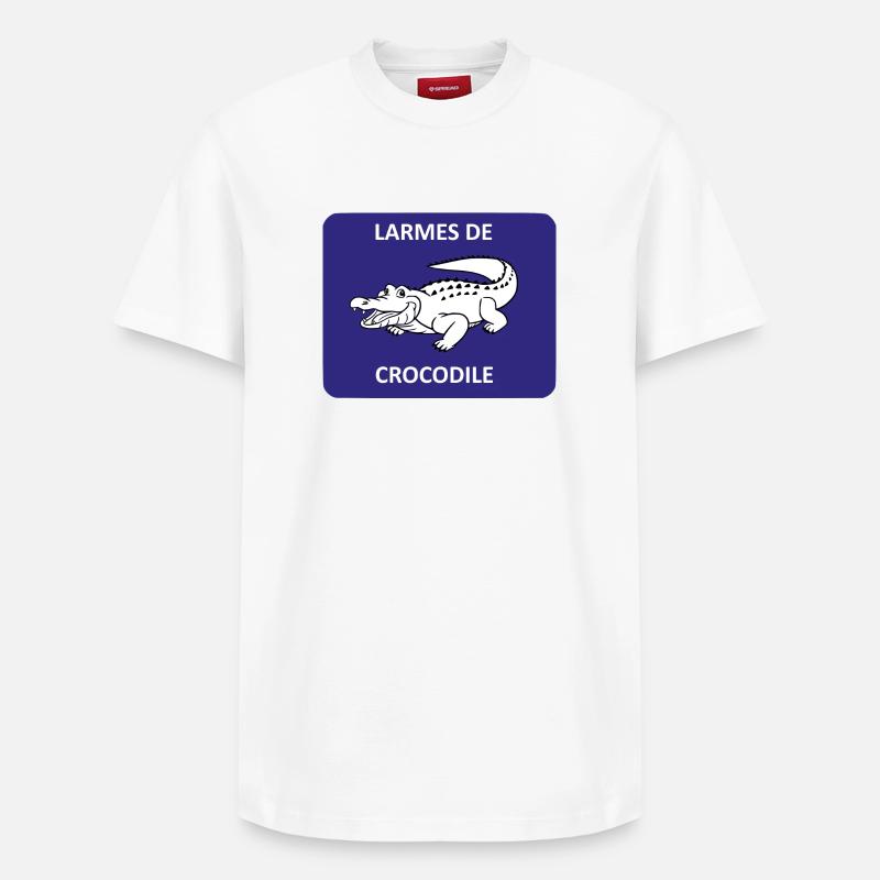 Larmes de crocodile - T-shirt unisexe décontracté en coton Supima – de SPREAD - blanc