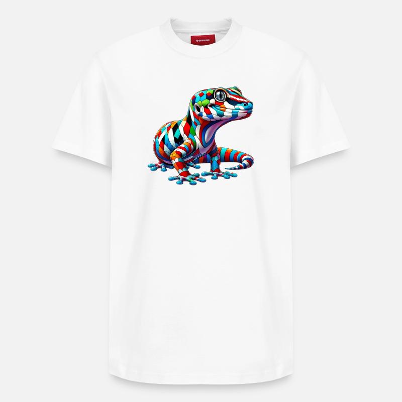 Gecko - T-shirt unisexe décontracté en coton Supima – de SPREAD - blanc