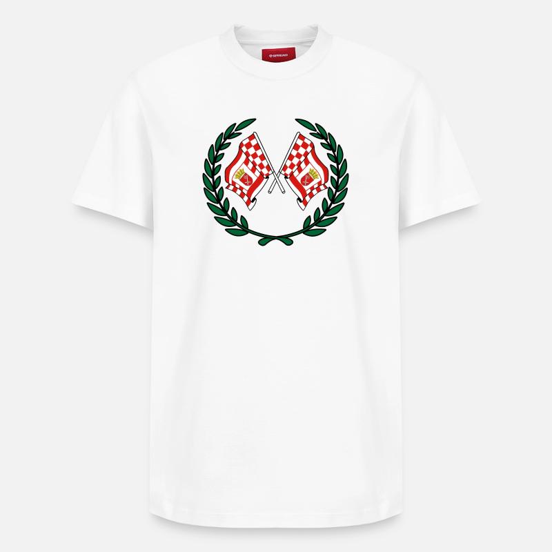 Drapeaux Brême couronne de laurier - T-shirt unisexe décontracté en coton Supima – de SPREAD - blanc