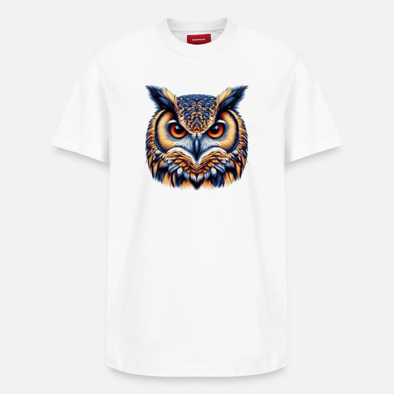 Hibou - T-shirt unisexe décontracté en coton Supima – de SPREAD - blanc