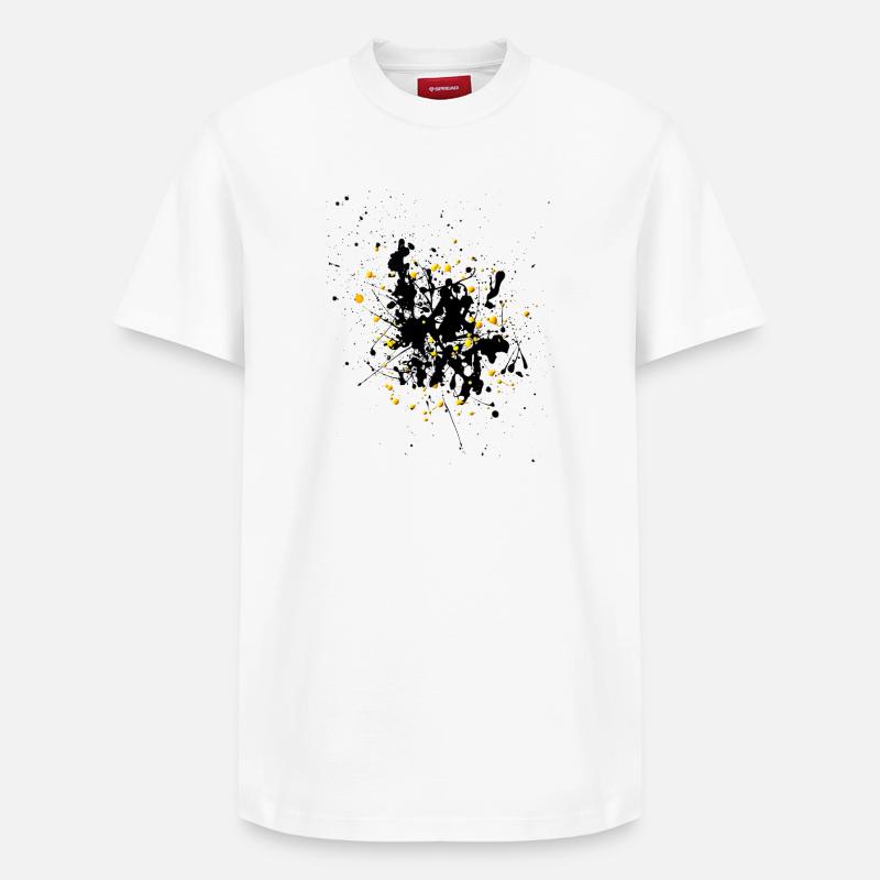 Yellowblack.Splash - Relaxed Unisex Supima Cotton T-Shirt – von SPREAD - Weiß