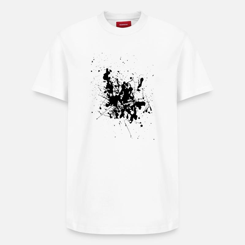 Noir.Splash - T-shirt unisexe décontracté en coton Supima – de SPREAD - blanc