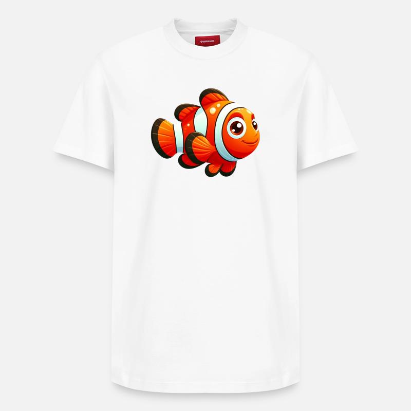 Clownfisch - Relaxed Unisex Supima Cotton T-Shirt – von SPREAD - Weiß
