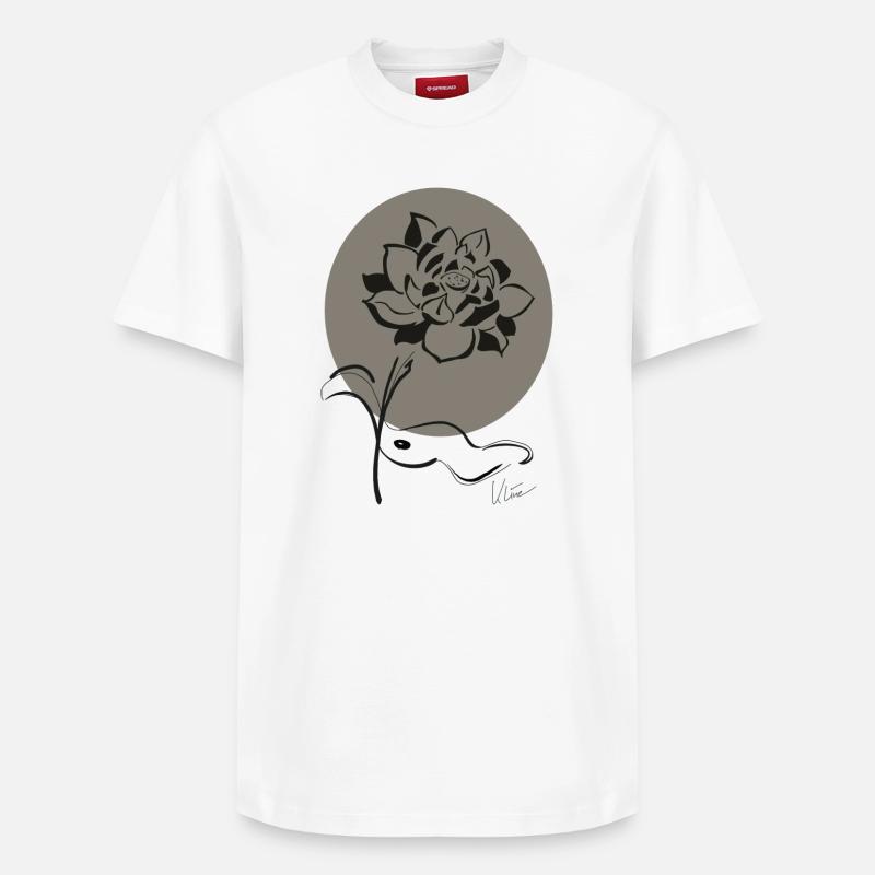 Lotus - T-shirt unisexe décontracté en coton Supima – de SPREAD - blanc