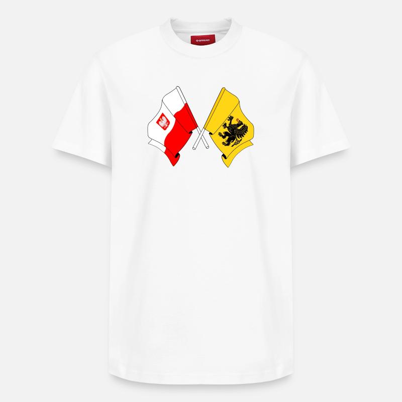 Drapeau Pologne, Poméranie - T-shirt unisexe décontracté en coton Supima – de SPREAD - blanc