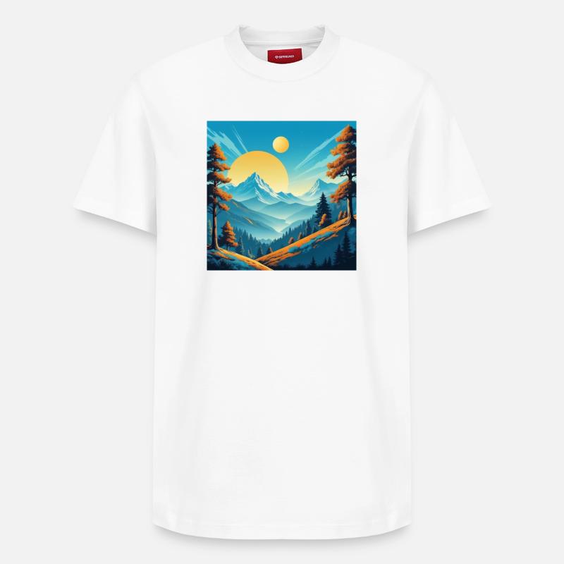 Deux soleils - T-shirt unisexe décontracté en coton Supima – de SPREAD - blanc