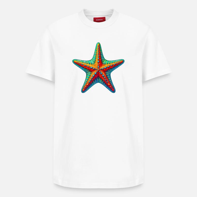 Étoile de mer - T-shirt unisexe décontracté en coton Supima – de SPREAD - blanc