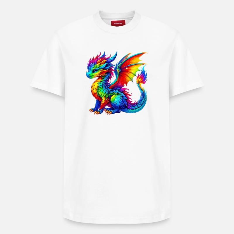 Dragon - T-shirt unisexe décontracté en coton Supima – de SPREAD - blanc