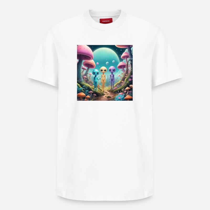 Étrangers - T-shirt unisexe décontracté en coton Supima – de SPREAD - blanc