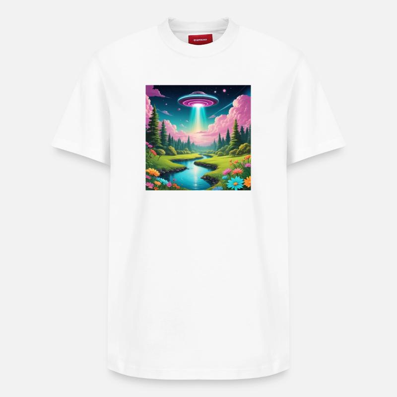 OVNI - T-shirt unisexe décontracté en coton Supima – de SPREAD - blanc