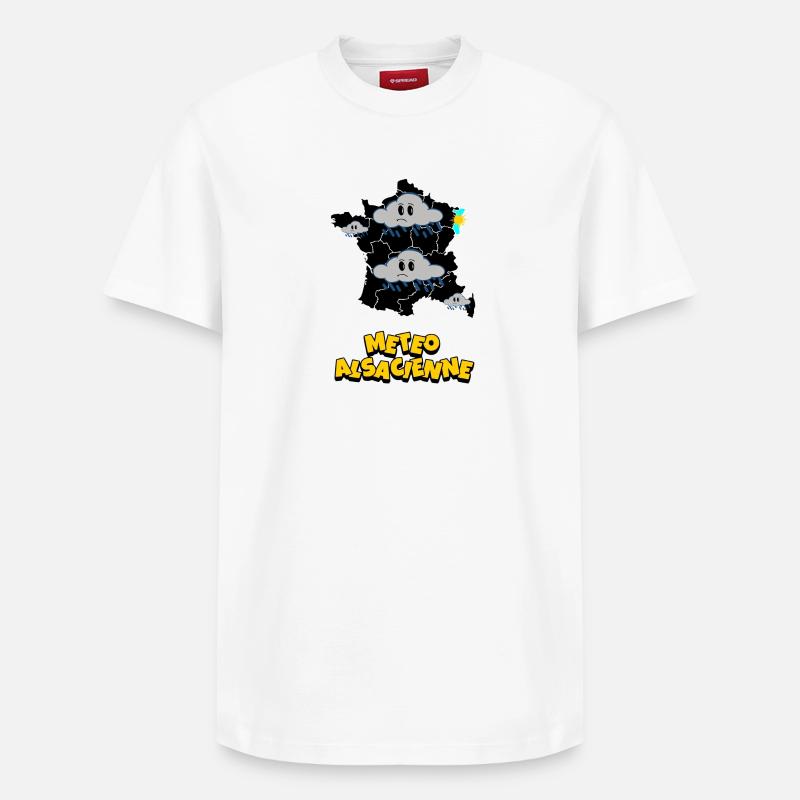 Météo Alsacienne - T-shirt unisexe décontracté en coton Supima – de SPREAD - blanc